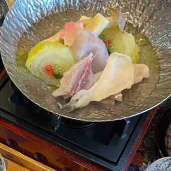 【ランチ】四季懐石  お出汁の香りととらふぐ鍋