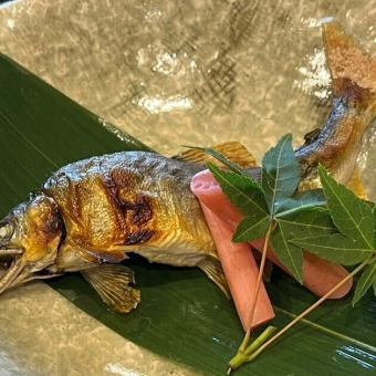 가모가와 납량층에서! 테라스석이나 가모가와 전망석에서【런치】교토의 여름의 미각 「아오이・아유미젠 3,993엔」