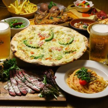 A course with a wide selection of alcoholic beverages! A total of 11 dishes! All-you-can-drink beer is also included, with an additional 30 minutes of all-you-can-drink time★