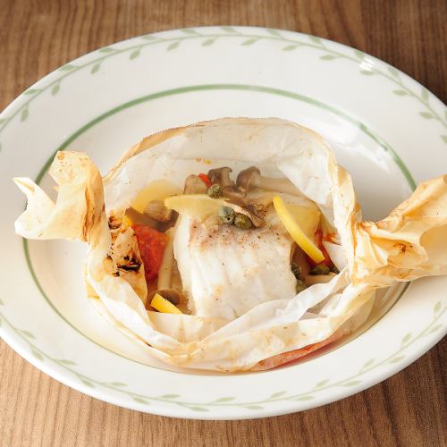 白身魚の包み焼き