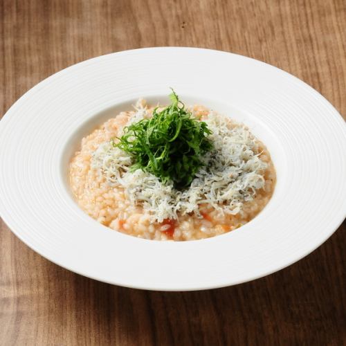 大葉とシラスと梅のさっぱりリゾット