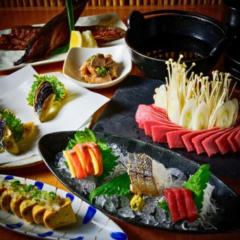 3時間飲放題付き「国産本鮪のしゃぶしゃぶコース」全8品 5,000円(税込)