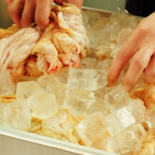 Ice-cured raw offal