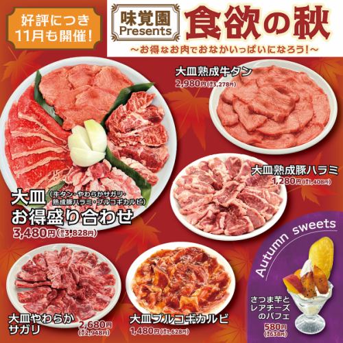 食欲の秋!大皿がお得です