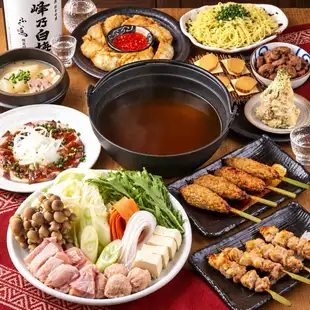 ◆忘年会・新年会◆『獺祭飲み放題』付き◆【鶏鍋之宴・あごだしちゃんこコース】