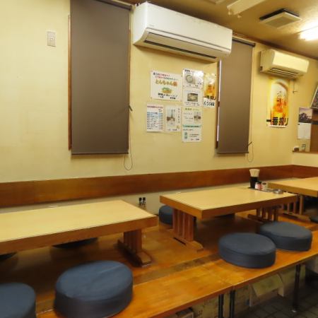 We also have tatami seats where you can relax.The tatami room can accommodate up to 12 people! It is a popular seat for welcome and farewell parties and various banquets, so please use it for family meals or gatherings with friends.