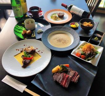 B、高见飞弹牛[沙朗或菲力]牛排晚餐套餐