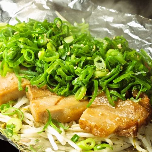 Green onion sprout char siu