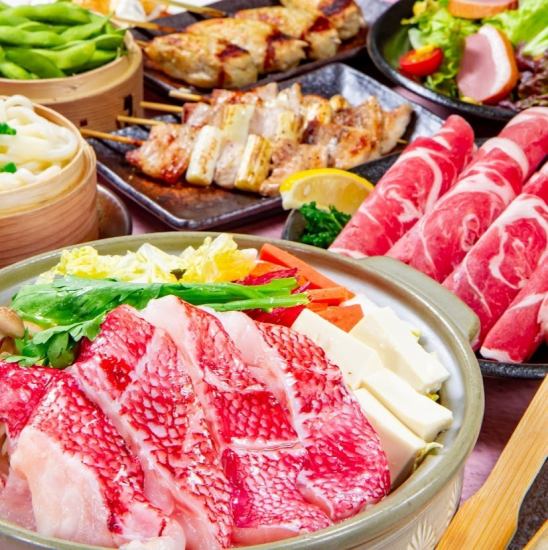 [生tsukune盐chanko火锅套餐] 120分钟无限畅饮，包括生肉4,000 ⇒ 3,000日元
