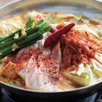 Delicious spicy pork kimchi hotpot