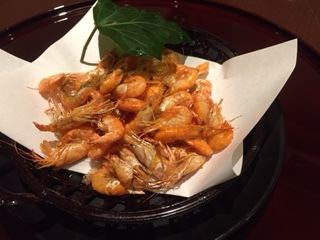 Deep-fried river shrimp
