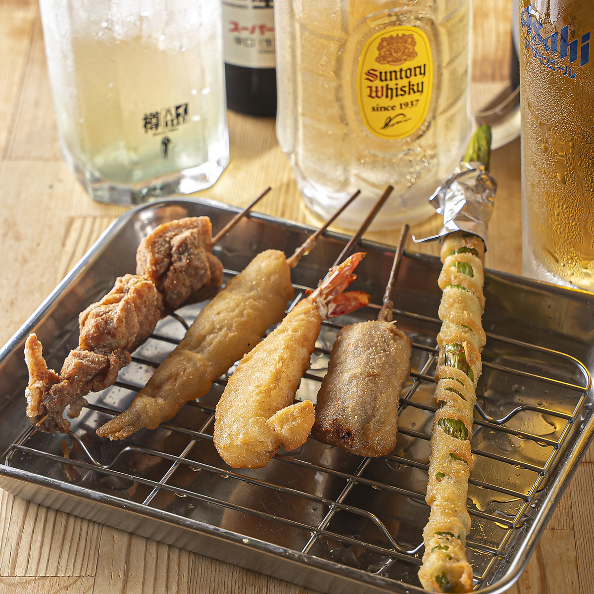 自慢の串カツ1本150円(税込)★お肉,海鮮,野菜も◎欲張り気分に♪