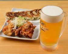 時間無制限日本酒飲み放題&唐揚げ餃子食べ放題、〆の半ラーメン付き5000円コース