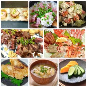 5,6月限定 魚介と黒毛和牛ステーキのコース【税込み4,000円コース】120分飲み放題＋1,500円