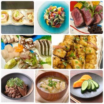 1.2月限定　魚介と黒毛和牛ステーキのコース【税込み4,000円コース】120分飲み放題＋1,500円