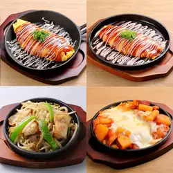 とんぺい焼きレギュラー/とんぺい焼き明太マヨ/塩ホルモン焼き/旨辛チーズダッカルビ