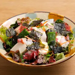 タコとたたき胡瓜の豆富サラダ