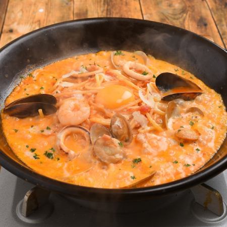 海鲜 Pescatore 番茄奶油 帕尔马干酪