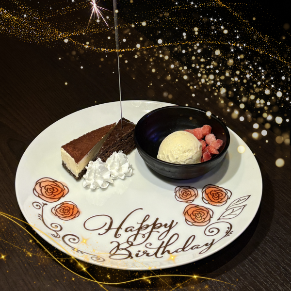 バースデープレートご用意しております！ちょっとしたサプライズいかがですか？￥1,180