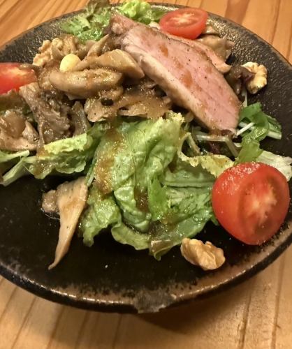 Duck and mushroom salad