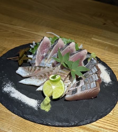 Assortment of 3 kinds of grilled sashimi