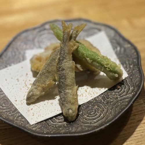 Young sweetfish roe tempura
