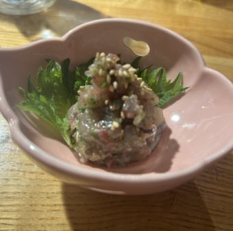 地鯵のなめろう