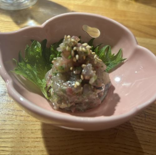 地鯵のなめろう