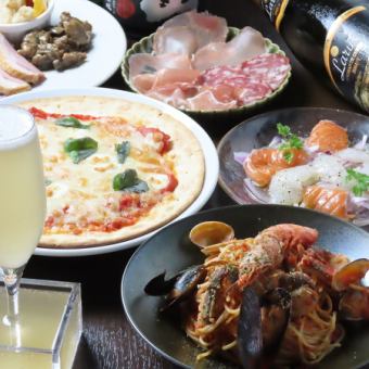 【リピート確定】人気メニューが沢山詰まった不動の人気コース　飲み放題付き 4500円(税込)