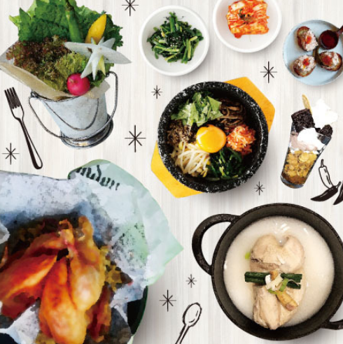 You can enjoy a lot of Korean tastes casually★