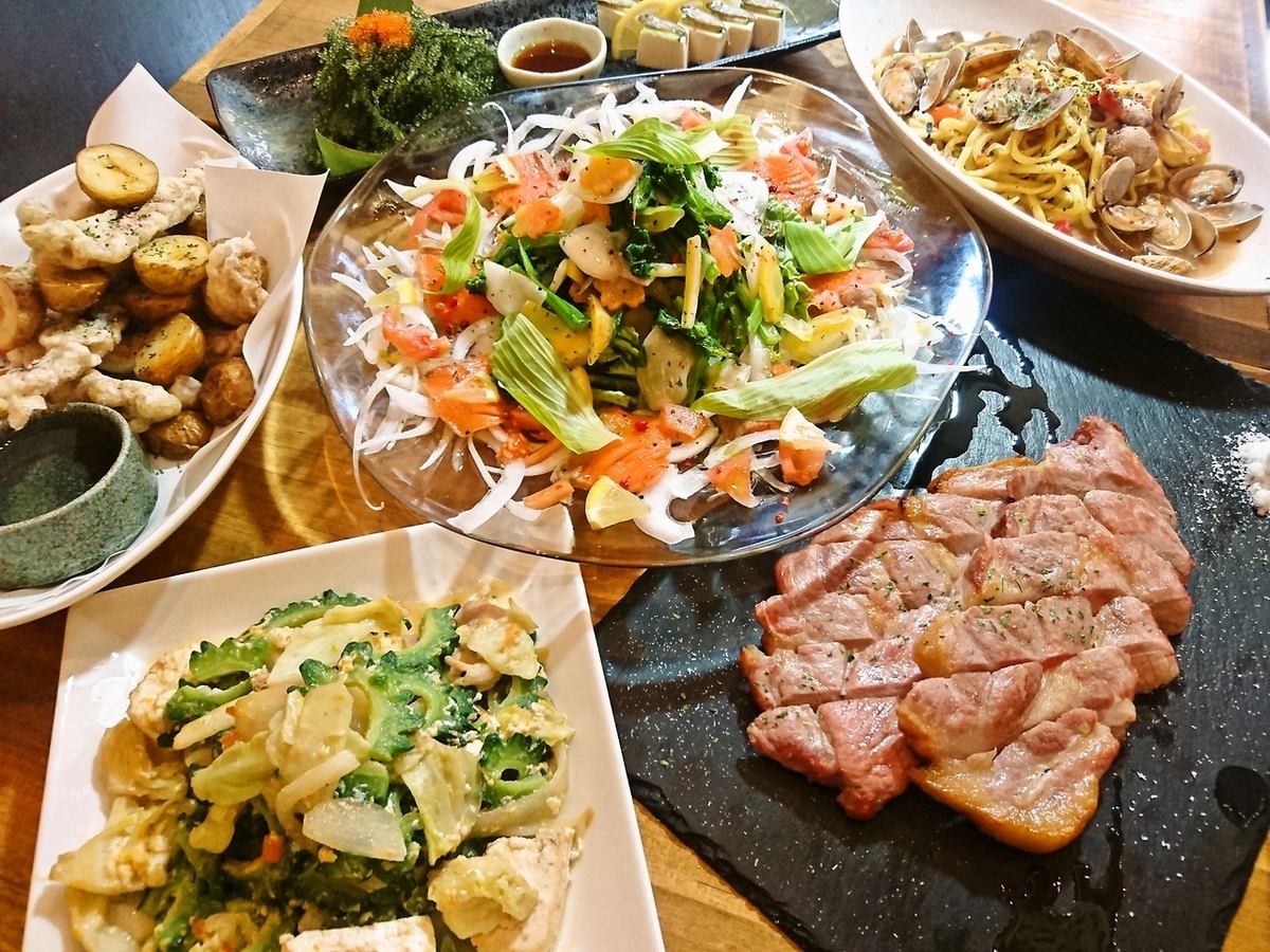 Authentic Okinawa dining 5 minutes on foot from Nishi-Ojima !! Enjoy delicious Okinawan food and shamisen, and feel Okinawa ♪