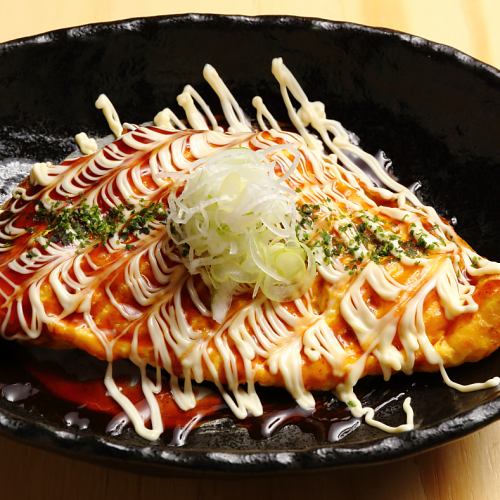오사카 명물 돈페이 구이/시금치와 베이컨 볶음/고기 콩나물 볶음