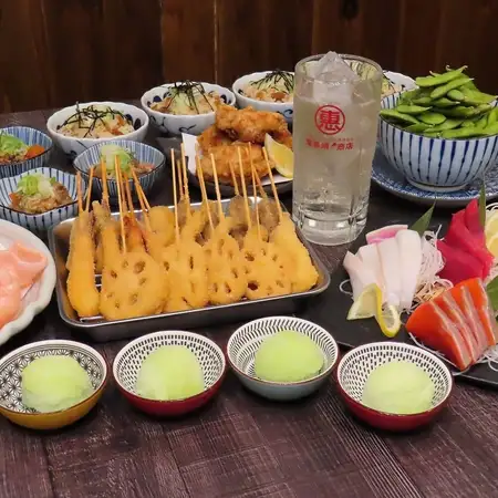 当日OK!生ビール込全100種90分飲み放題付き全8品ビリケンコース3600円(税込)