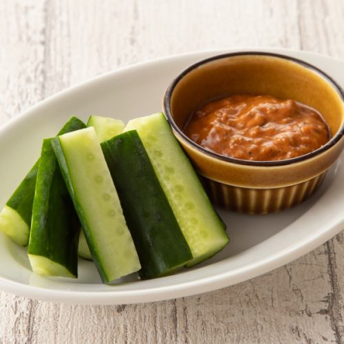 Meat miso cucumber