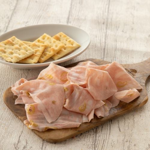 sliced mortadella