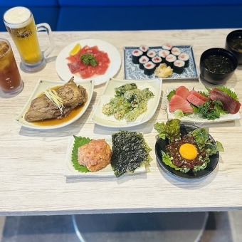 まぐろ食べ尽くしコース【6000円】2時間飲み放題　生ビール付