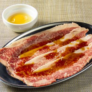 炙り焼き5秒上ロース(生卵付き)