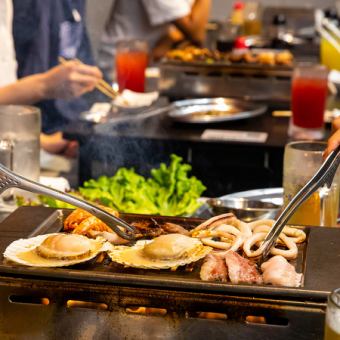 【夏季限定】以烤肉和海鮮為主的BBQ啤酒花園！ ≪無限暢飲♪≫ 14道菜 6,600日圓