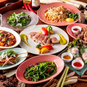 【3h飲み放題ロングプラン】スタンダードコース -メイン料理は幻の金華豚をグリルで！7,000円