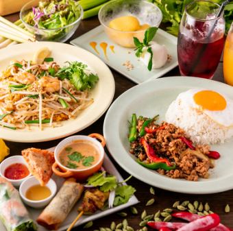 [Weekday only lunch course] A drink + 4 appetizers + your choice of main course and dessert for ultimate satisfaction!