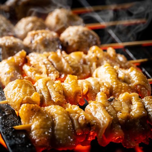 焼き鳥は東北地鶏を使用！