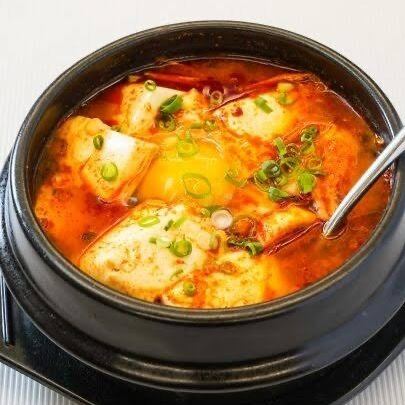 Sundubu Jjigae (pork and clams)