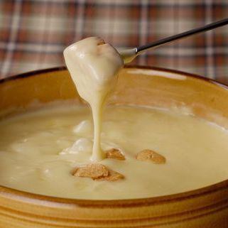 Cheese fondue dinner