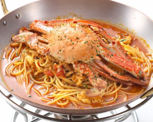 Migratory crab pasta dinner