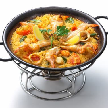 ≪Paella dinner with plenty of seafood≫ Various buffet + free drinks included