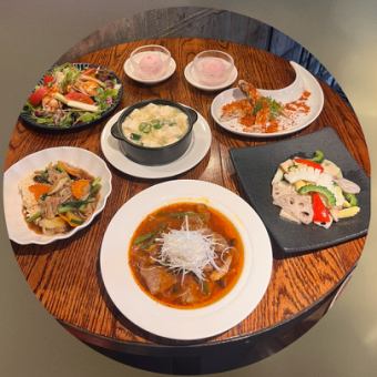 【夏季限定コース】牛肉の四川辛子煮込みや塩麻婆豆腐など絶品中華を存分に堪能