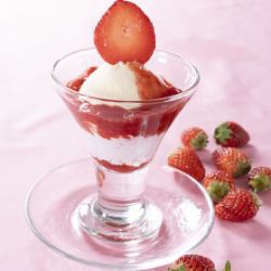 Rich and creamy strawberry ice cream