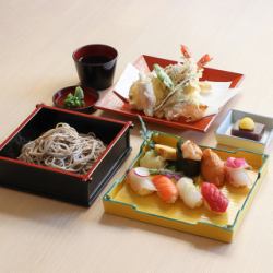 そば寿司天ぷら御膳