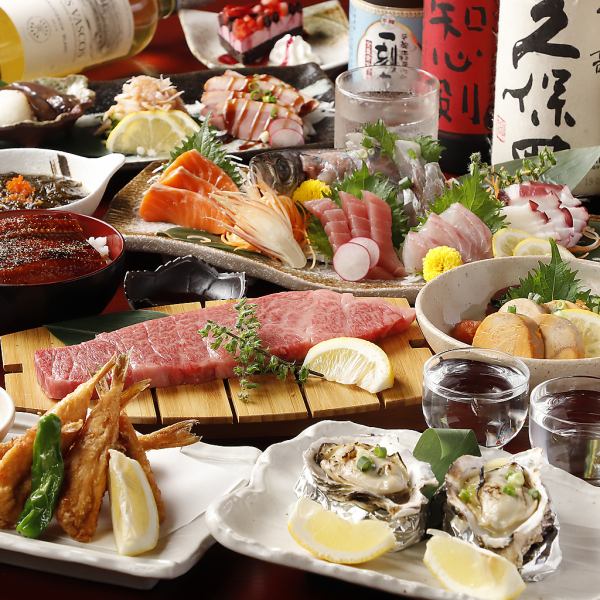 団体様におススメ♪鮮魚・揚げ物・デザート目白押し★飲み放題付き宴会コースをご用意！