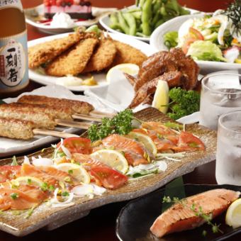 2時間飲み放題全7品『亜麻コース』4500円⇒3500円